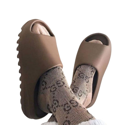 Yeezy Fashion Slide Flip Flops For Men - 41 / Brown - Shopaholics
