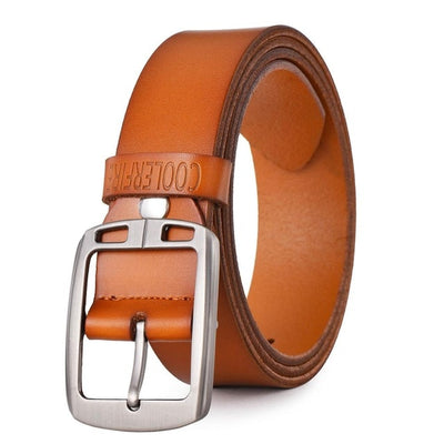 Genuine Solid Leather Belt for Men - TAN / 100cm - Shopaholics